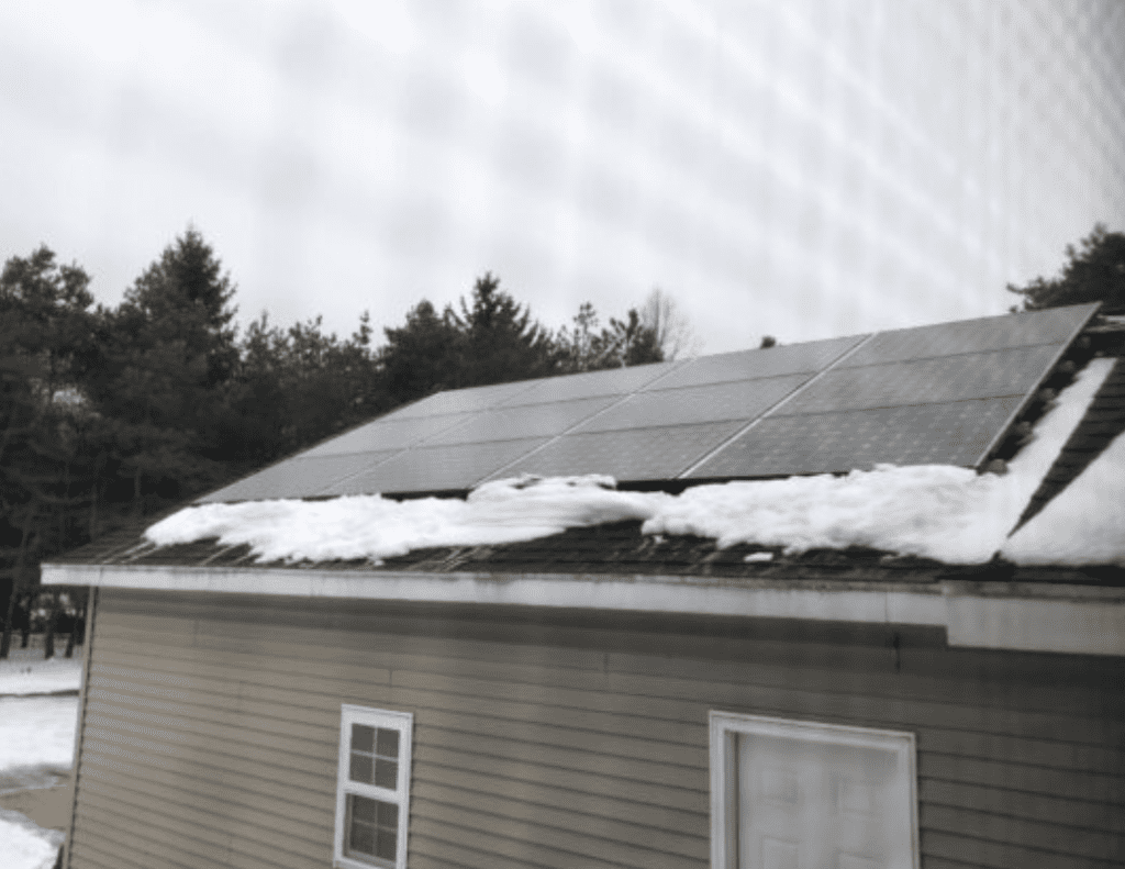 Solar panels on garage